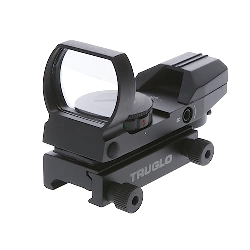 TRUGLO Red-Dot Open Sight Dual-Color 4-Reticle Black , 1x34mm