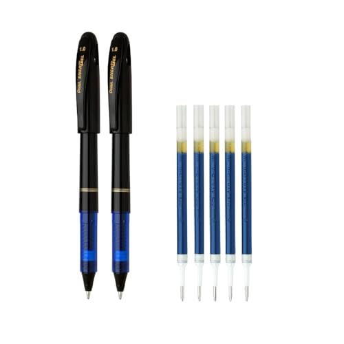 Pentel LR7ABX Gel Pen Refills, f/EnerGel, 0.7mm, Fine, 12/BX, Black Ink