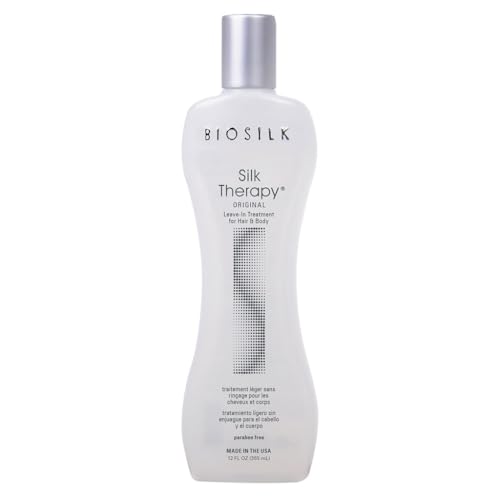 BioSilk Silk Therapy Original Cure, Reconstructing Treatment For Adding Shine & Helping Prevent Split Ends, Sulfate, Paraben, & Cruelty-Free, 12 Oz