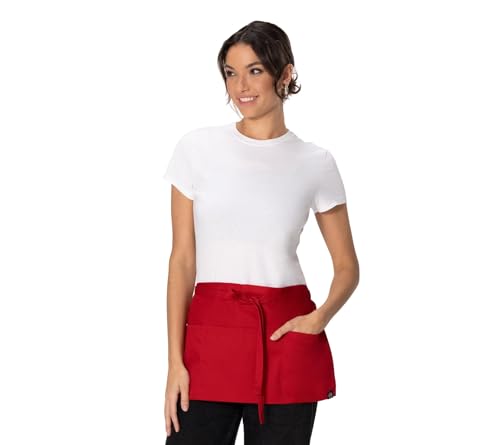Chef Works Unisex Waitress Apron, Red, One Size