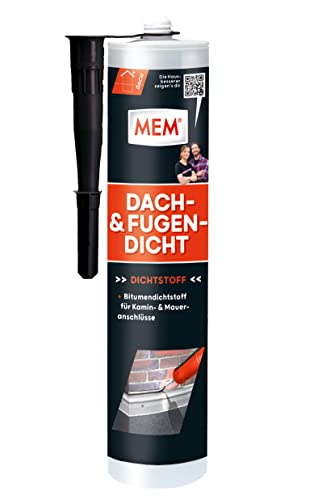 (-46%) MEM Dach- und Fugendicht, Lösemittelfreie Bitumenmasse, Sehr Gute Haftung auf vielen Untergründen, Schwarz, 300 g