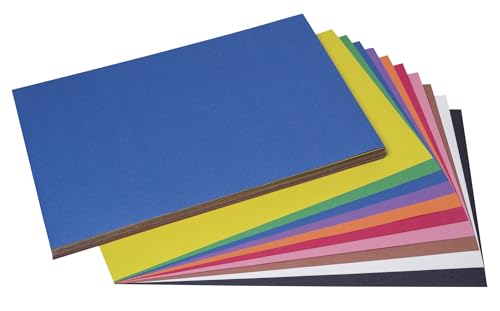 Prang (Formerly SunWorks) Construction Paper, 10 Assorted Colors, 12" x 18", 100 Sheets