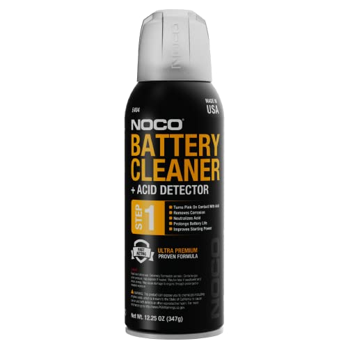 NOCO E404 Battery Terminal Cleaner Spray and Corrosion Cleaner with Acid Detector
