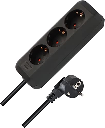 (-36%) Brennenstuhl Eco-Line Steckdosenleiste 3-Fach (Mehrfachsteckdose mit erhöhtem Berührungsschutz und 1,5m Kabel) schwarz