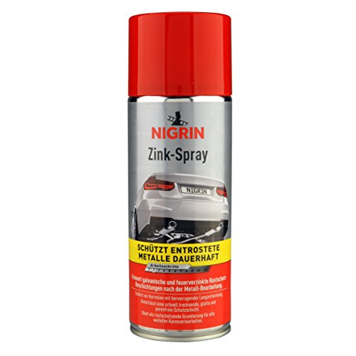 (-51%) NIGRIN Zinkspray, 400 ml, erneuert die Rostschutz-Beschichtung nach der Metall-Bearbeitung, langanhaltender Rostschutz, schnell trocknend