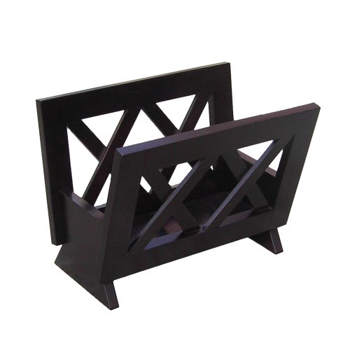 Oceanstar Contemporary Wood Magazine Rack Modern & Decorative