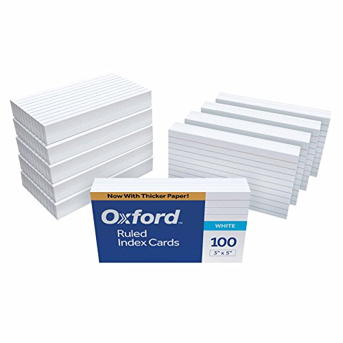 Oxford 3 x 5" White Ruled Index Cards, 1,000-Count Great for Recipe Cards These all-purpose cards