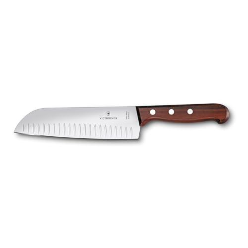 (-24%) Victorinox Wood Santokumesser, Japanisches Kochmesser, 17 cm, Kullenschliff