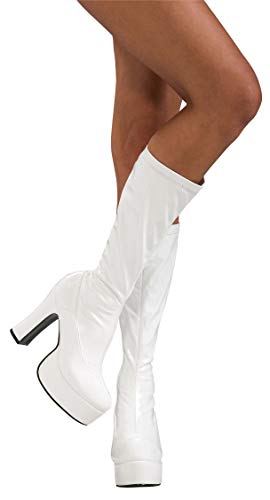 Secret Wishes High Heel Platform Costume Boots, White, Large