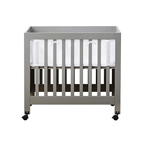 BreathableBaby Classic Baby Mesh Mini Crib Liner Best Choice for Mini Cribs Keeps baby's arms,