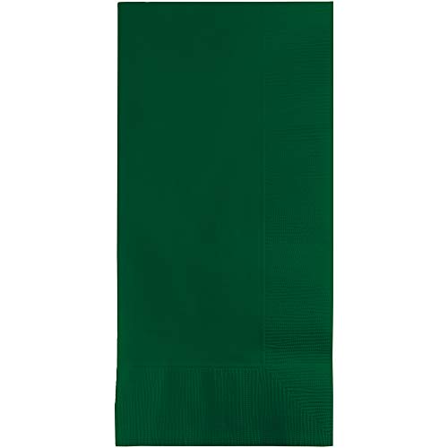 Creative Converting Touch of Color 2-Ply 50 Count Paper Dinner Napkins, Hunter Green - 673124B