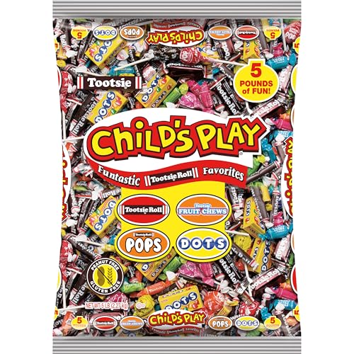 Tootsie Roll Child's Play Candy Favorites - Made in USA - 5 Pounds of Individually Wrapped Party Candy - Funtastic Variety Mix Bag - Peanut Free, Gluten Free (5 Pounds)