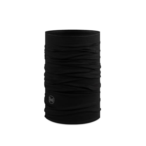 (-35%) Buff Schlauchschal Merino Lightweight Männlich Weiblich Erwachsene Multifunktionaler Schal aus 100% Merinowolle, Wandern, Outdoor, Nachhaltig, Leicht, Schlanke Passform, Einheitsgröße, Noir