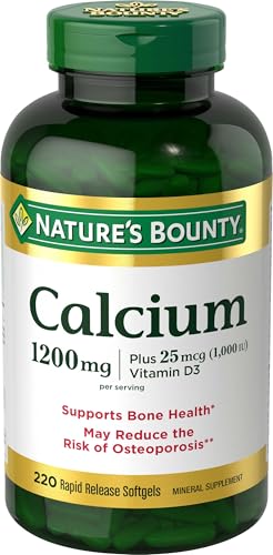 Nature's Bounty 1200 mg Calcium w/ Vitamin D3 220 Softgels for $9.73 w/ Subscribe & Save + free shipping w/ Prime