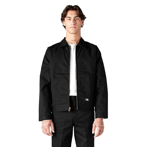 Dickies Mens Lined Eisenhower Jacket, Black, Medium