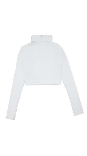 Capezio girls Girls' Turtleneck Long Sleeve Top athletic shirts, White, 6 8 US