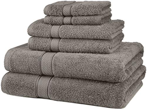 Amazon Brand Pinzon 6-Piece Egyptian Cotton Bath Towel Set
