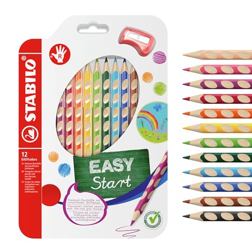 (-47%) STABILO - Ergonomischer dicker Buntstift für Rechtshänder - EASYcolors