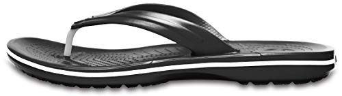 crocs Unisex Crocband Flip Flop,Black,Men's 10 M/Women's 12 M