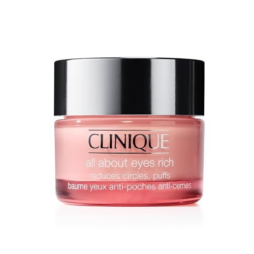 Clinique All About Eyes Rich Eye Cream For Dark Circles With Hyaluronic Acid | Hydrating, Brightening + Depuffing, 1 Ounce
