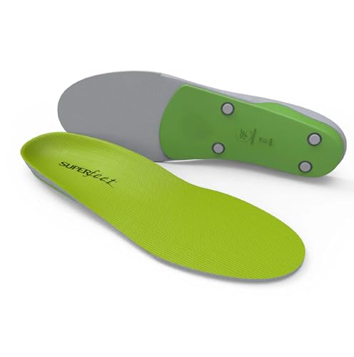 Superfeet All-Purpose Support High Arch Insoles (Green) - Trim-To-Fit Orthotic Shoe Inserts - Professional Grade - Men 7.5-9 / Women 8.5-10