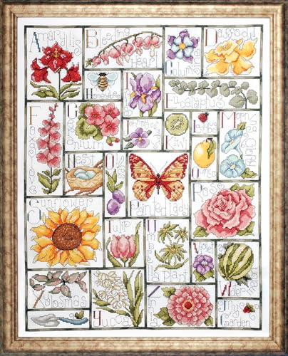 (-14%) Design Works Crafts Kreuzstich Stickpackung Blumen-ABC, Zählmuster