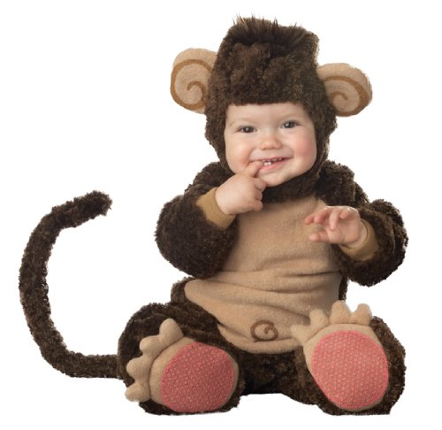 Fun World baby boys Monkey infant and toddler costumes, Brown, Large 18 months-2T US