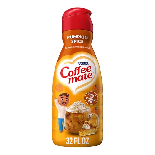 Coffee Mate Pumpkin Spice Flavored Coffee Creamer, Non-Dairy, Gluten-Free, 63 Servings 32 fl oz