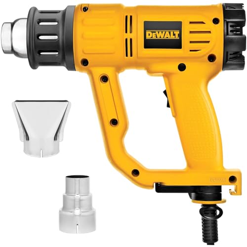 DEWALT Heat Gun (D26950) , YellowSEEKONE Heat Gun 1800W 122℉-1202℉（50℃- 650℃）Fast Heating Heavy Duty Hot Ai