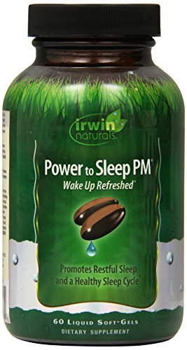 Irwin Naturals Power to Sleep PM - 60 Liquid Soft-Gels - with Melatonin, GABA, Ashwagandha, Valerian Root & L-Theanine - 30 Servings