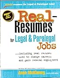 Realresumes For Legal Paralegal Jobs Realresumes Series English Edition