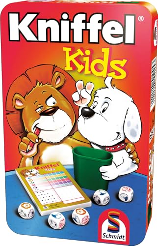 🔥 STARKER PREIS (-40%) Schmidt Spiele 51245 Kniffel Kids, Bring mich mit Spiel in der Metalldose