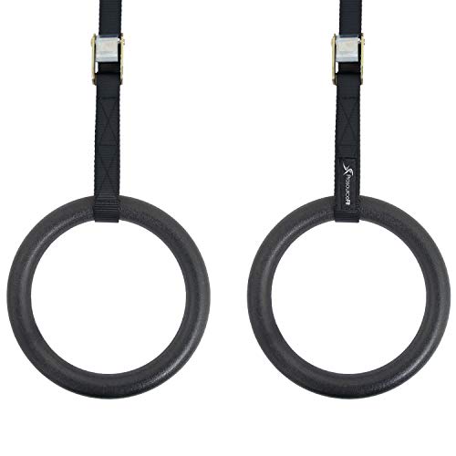 ProsourceFit Gymnastics Rings with Straps