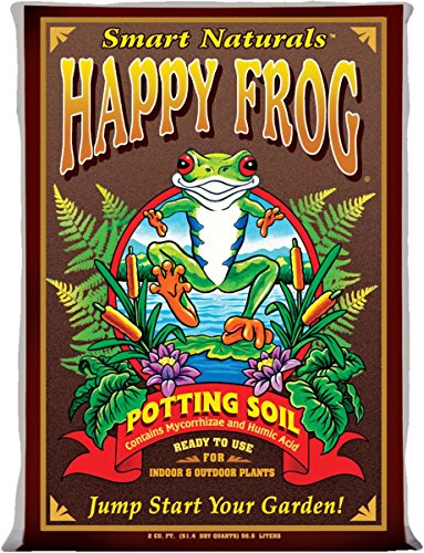 FoxFarm Happy Frog Potting Soil, 2cu ft - for Indoor/Outdoor Container Plants, Improves Root Efficiency, pH Adjusted for Optimal Nutrient Uptake - Contains Mycorrhizae and Humic Acids