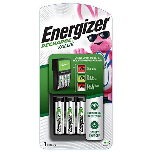 Energizer Recharge Value Charger for NiMH Rechargeable AA and AAA Batteries