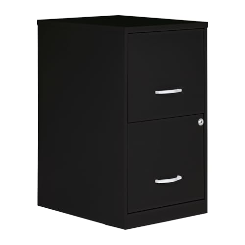 2 Drawer Locking Filing Cabinet | Pre-Assembled Steel Construction | Space-Saving Design is Perfect for Home and Small O
