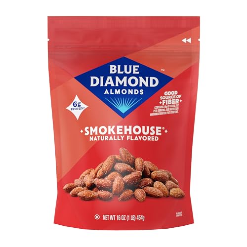 Blue Diamond Almonds Gluten Free Smokehouse Flavored Snack Nuts, 16 Oz Resealable Bag (Pack of 1)