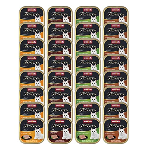 Caja Animonda Vom Feinsten Adult creaciones de aves 32 latas para gato