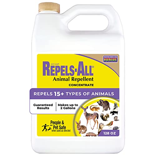 Bonide Repels-All Animal Repellent, 128 oz Concentrate for Outdoor Pest Control, Deter Deer from Garden, People & Pet Safe