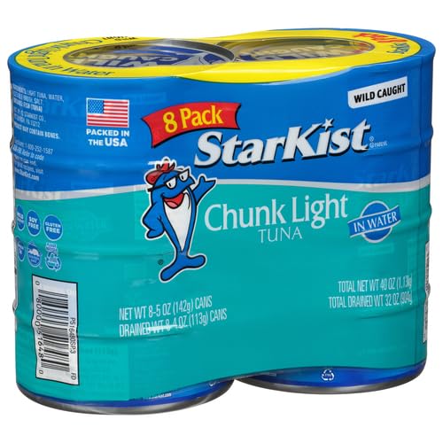 StarKist Chunk Light Tuna in Water, 5 oz (Pack of 8)