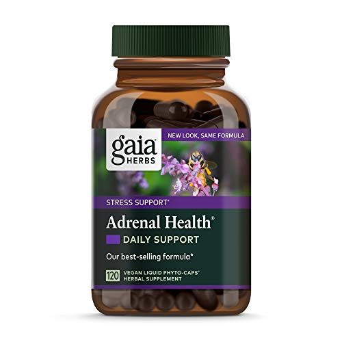 Gaia Herbs Adrenal Health Daily Support - with Ashwagandha, Holy Basil & Schisandra - Herbal Supplement to Help Maintain Healthy Energy & Stress Levels - 120 Vegan Liquid Phyto-Capsules (120 Count)