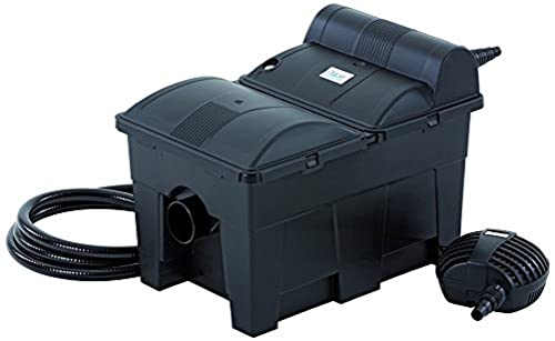 OASE 50451 Durchlauffilter BioSmart Set 14000 geeignet für Teiche bis 14 m³, Filtersystem, Filterkomplettset inkl Filtermaterial, Teichpumpe und UVC K
