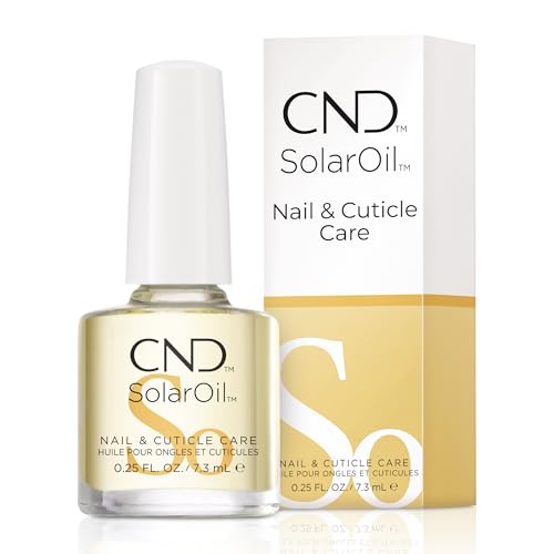 CND SolarOil Cuticle Oil, Natural Blend Of Jojoba, Vitamin E, Rice Bran and Sweet Almond Oils, Moisturizes and Conditions Skin, Pack Of 1, 0.25 Fl Oz