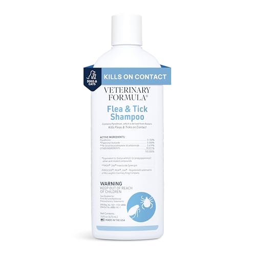 Veterinary Formula Flea and Tick Shampoo for Dogs and Cats, 16 oz