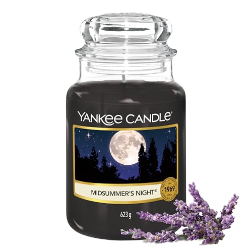 🔥 STARKER PREIS (-35%) Yankee Candle Duftkerze im Glas (groß) | Midsummer's Night | Kerze mit langer Brenndauer bis zu 150 Stunden | Perfekte Geschenke für Frauen