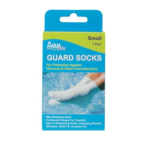 Aquasafe Chaussettes de Natation Imperméables en Latex - Antidérapantes pour Enfants - Hygiène et Sécurité de la Piscine : none