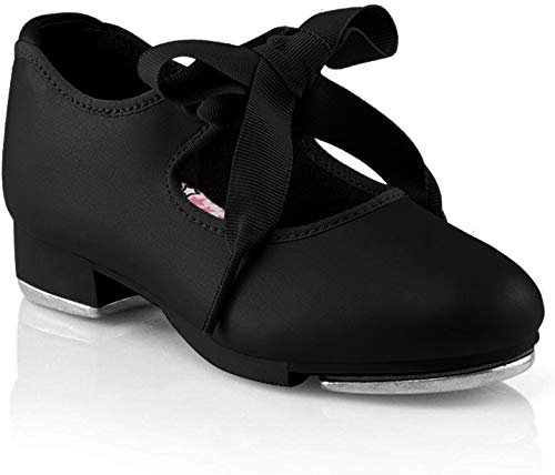 Capezio Women's N625 Jr. Tyette Tap Shoe, Black Patent, 4.5 Wide