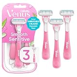 Gillette Venus Sensitive Women's Disposable Razors, 3 count