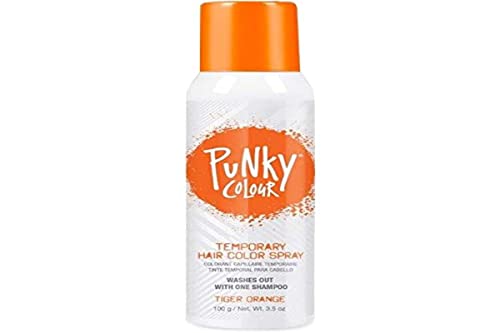 Punky Temporary Hair Color Spray – Tiger Orange, Instant Vivid Temporary Hair Dye for Women, Wash Out, Hair-Color Spray, 3.5 oz, 1 Pack