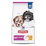 Hill's Science Diet Puppy Small & Mini Dry Dog Food, Chicken & Brown Rice, 4.5 lb. Bag